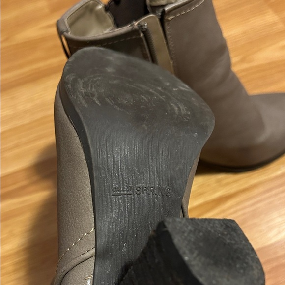 Call It Spring Gray Ankle Boots - Picture 5 of 9